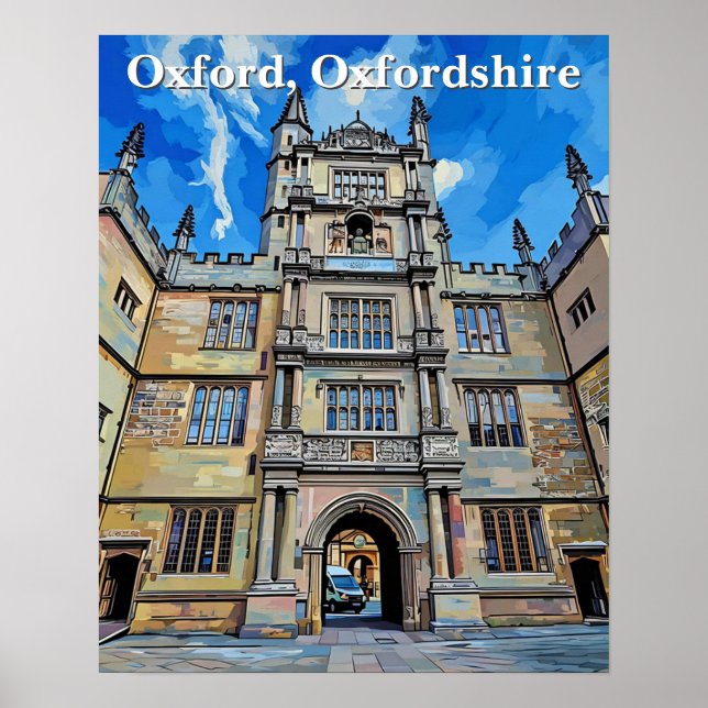 Divinity in Stone - Bodleian Library, Oxford Poster (Vorne)