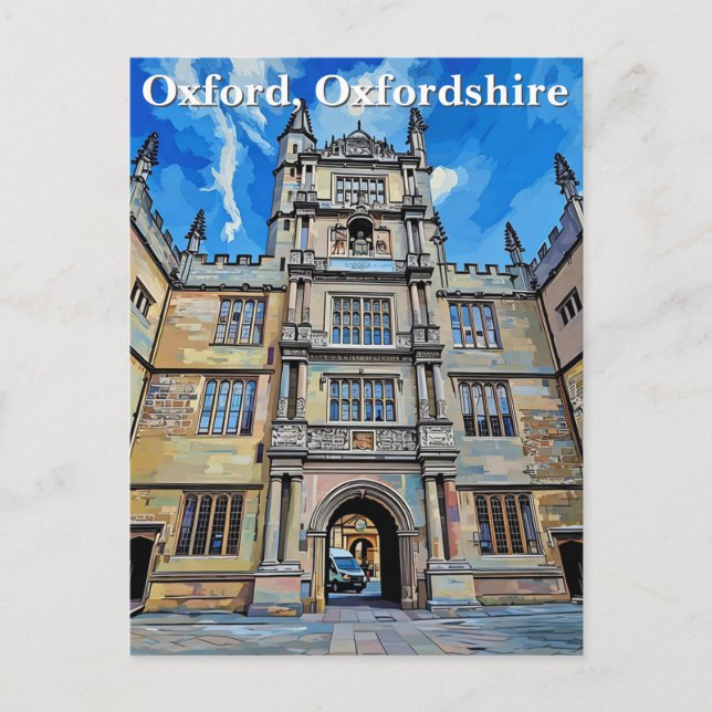 Divinity in Stone - Bodleian Library, Oxford Postkarte (Vorderseite)