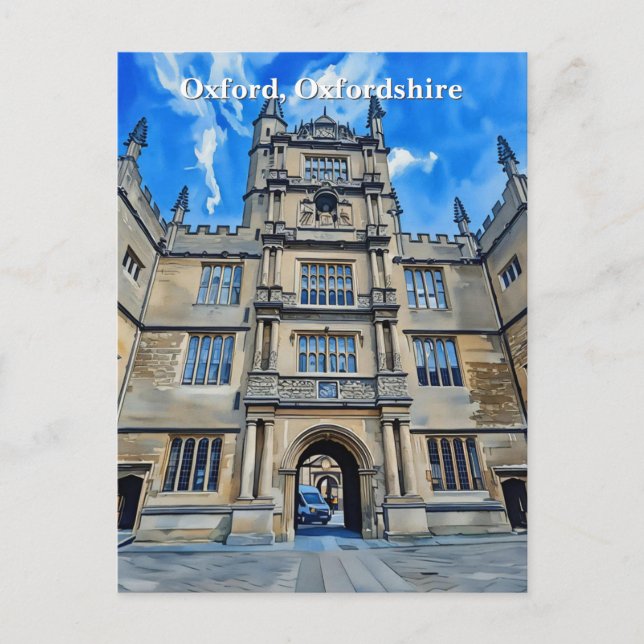 Divinity in Stone - Bodleian Library, Oxford Postkarte (Vorderseite)