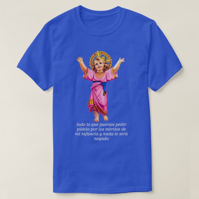 Divino Nino Heiliger Baby Jesus T-Shirt (Design vorne)