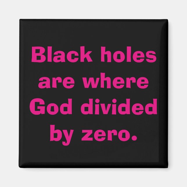 Diviser par Zero Math Magnet (Devant)