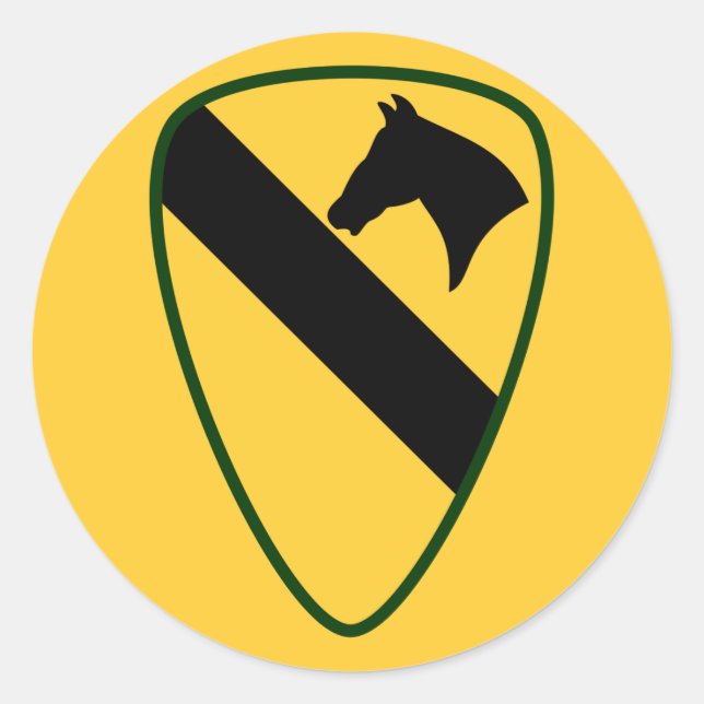 Division Calvary Runder Aufkleber (Vorderseite)
