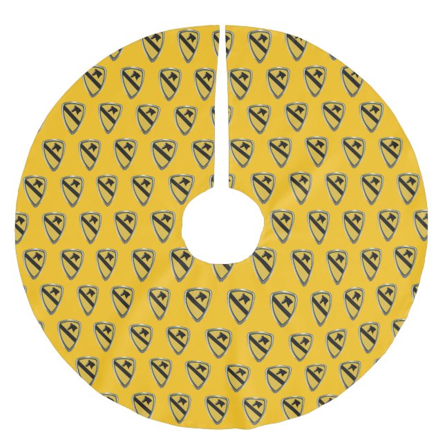 Division Cavalry Polyester Weihnachtsbaumdecke (Vorderseite)