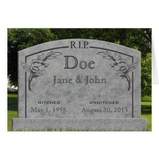 Divorce - carte de DÉCHIRURE - changez le texte