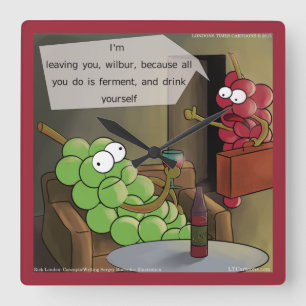 Divorce de raisin drôle horloge murale