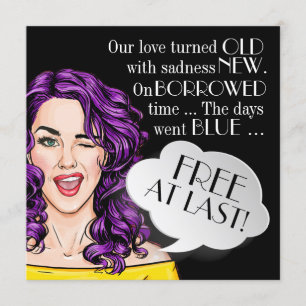 Divorce Fête Heure Pop Art Invitation