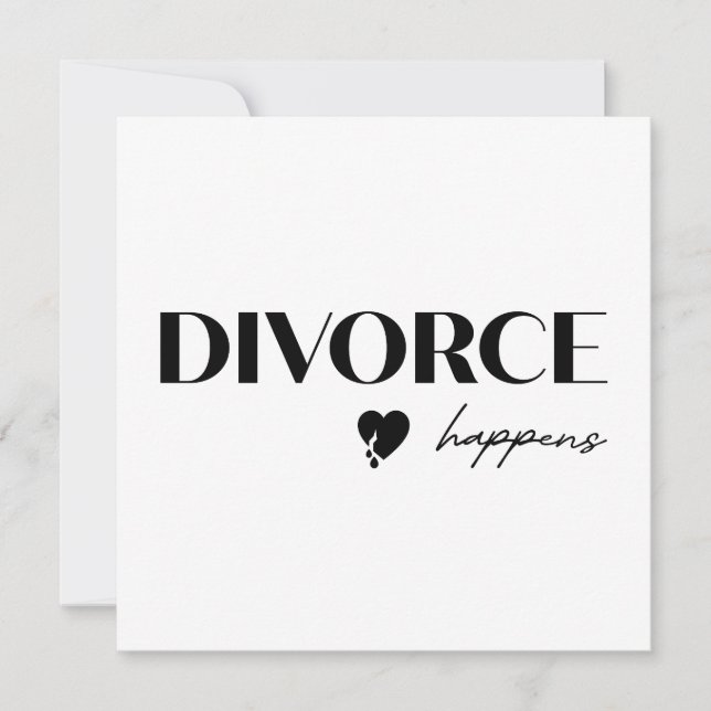 Divorce Happens Flat Card (Vorderseite)