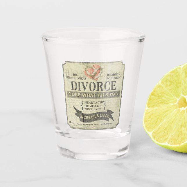 Divorce Humour Verre de tir (Devant)