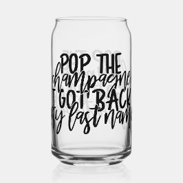 Divorce Party | Black and Gold Pop the Champagne Dosenglas