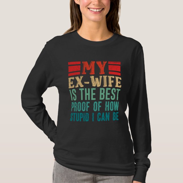 Divorce Party cool Ex Husband Happily Divorced Men T-Shirt (Vorderseite)