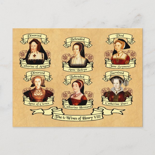 Divorced, Beheaded, DIed... Wives of Henry VIII Postkarte (Vorderseite)