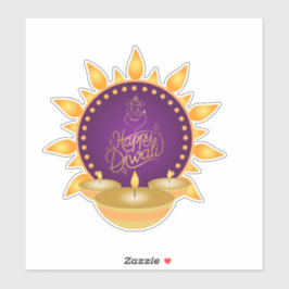 Diwali Custom-Cut Vinyl Sticker