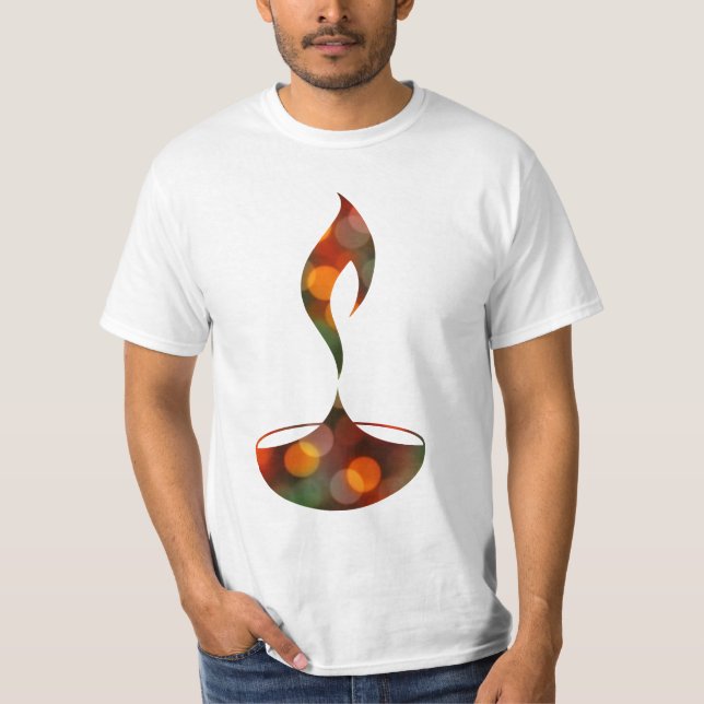 diwali diya bokeh Kerze T-Shirt (Vorderseite)