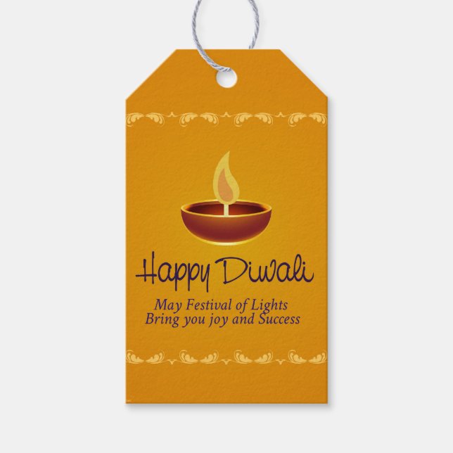 Diwali Diya Geschenkanhänger (Vorderseite)