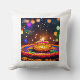 Diwali Diya Light Lamp Auspikante Gelegenheit Kissen