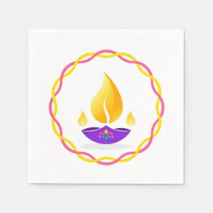 Diwali Diya Napkins Serviette