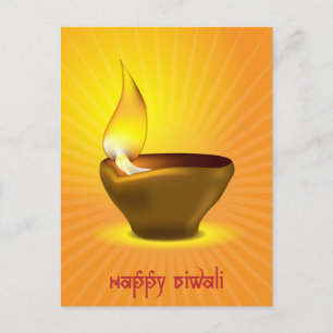 Diwali Diya - Oil lamp for dipawali celebration Postkarte
