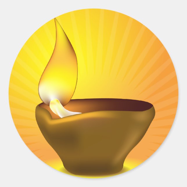 Diwali Diya - Oil lamp for dipawali celebration Runder Aufkleber (Vorderseite)