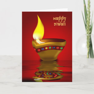 Diwali Diya - Öllampenillustration Karte