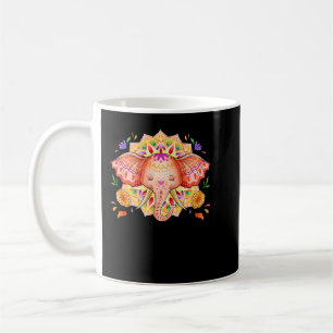 Diwali Elephant Illustration Deepavali Hindu Festi Kaffeetasse