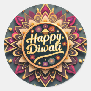 Diwali-Feiern Runder Aufkleber