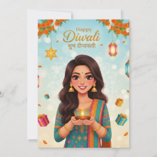 Diwali-Festfeier Einladung