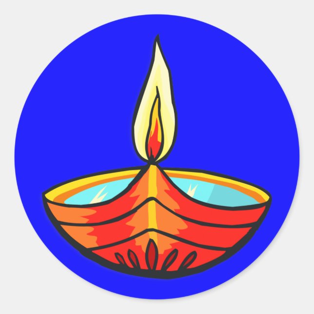 Diwali Festival - Lights Runder Aufkleber (Vorderseite)