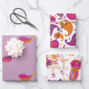 Diwali Festival of Lights Geschenkpapier Set