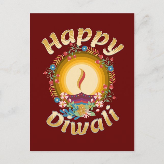 Diwali Festival of Lights Hindu Sikh Jain Postkarte (Vorderseite)