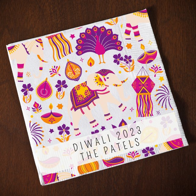 Diwali Festival of Lights Napkin Serviette (Von Creator hochgeladen)