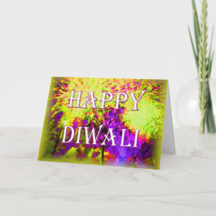 Diwali Feuerwerkskarte Feiertagskarte