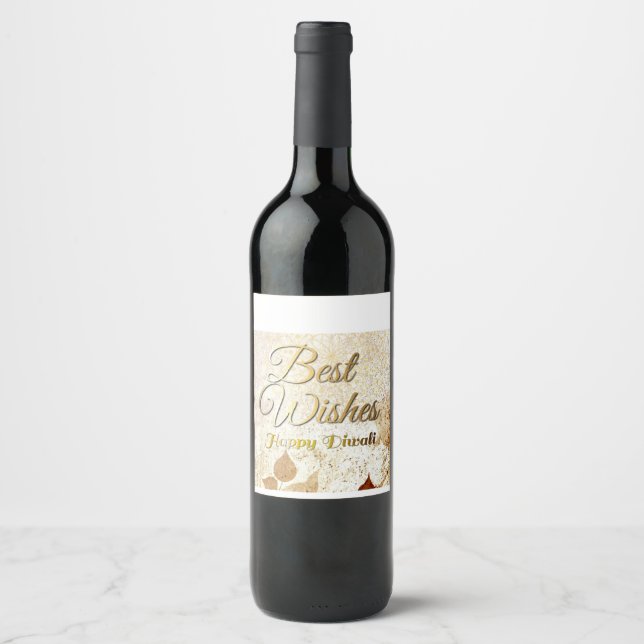 Diwali Food & Beverage Label Set Weinetikett (Vorderseite)