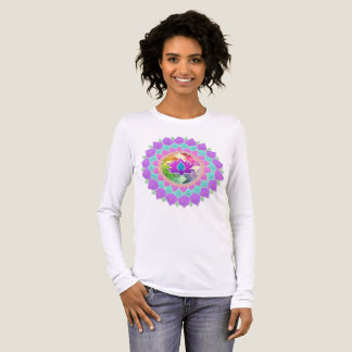 Diwali glitter lotus rangoli Tri-Blend shirt