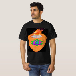 Diwali Glitzer Diya mit Lotus T-Shirt