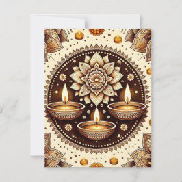 Diwali Gold & Bronze Scrapbook Einladung