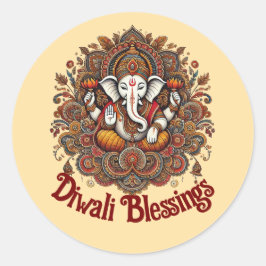 Diwali Greetings Runder Aufkleber