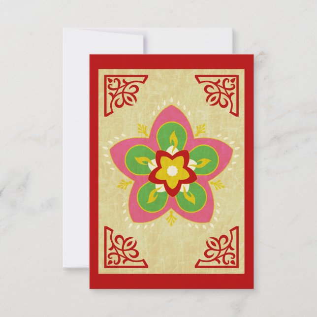 Diwali Grüße rangoli Karte (Vorderseite)