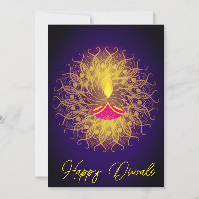 Diwali Grußkarte Feiertagskarte (Vorderseite)