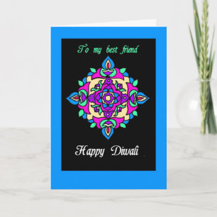Diwali Grußkarte für den besten Freund Karte