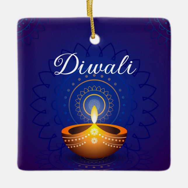 Diwali Keramikornament (Vorderseite)