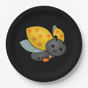 Diwali Ladybug mit Deepa Pappteller