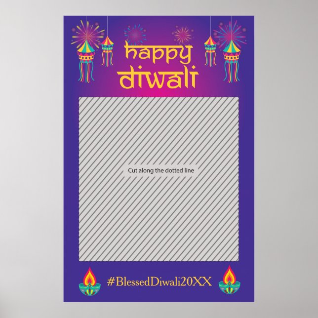 Diwali Party Prop für Foto-Stand Poster (Vorne)