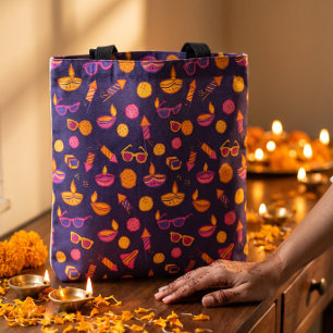 Diwali-Party Süßes Handgezeichnetes Geschenk Tasche