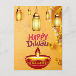Diwali Post Card - Festival der Lichter Feiertagspostkarte