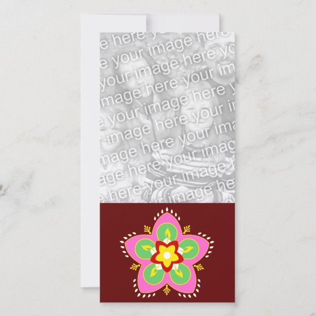 Diwali rangoli Fotokarte (Vorderseite)