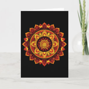 Diwali Rangoli Mandala Lotus Meditation Yoga  Karte