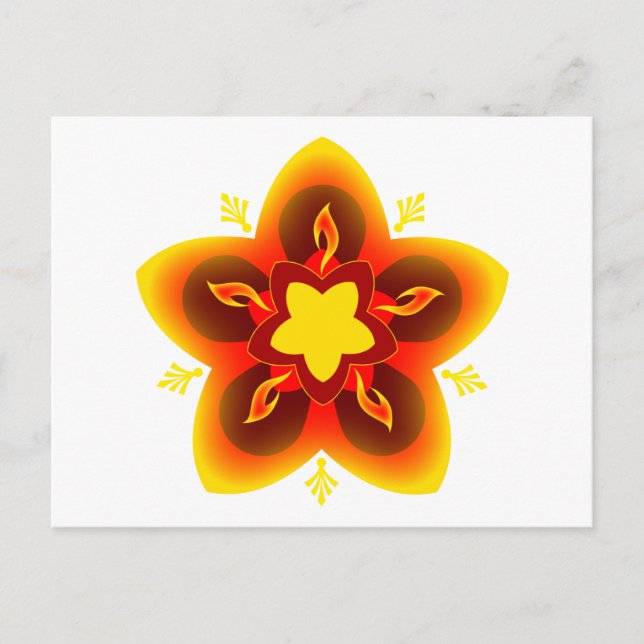 Diwali rangoli postkarte (Vorderseite)