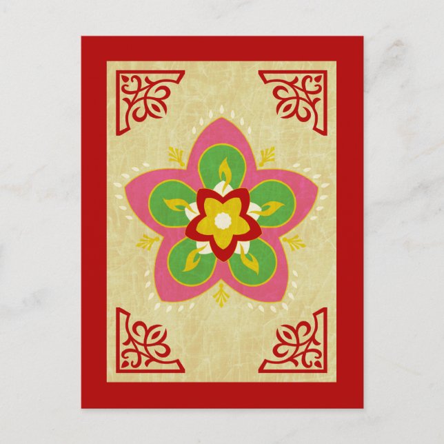 Diwali rangoli postkarte (Vorderseite)