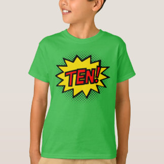 DIX ! 10ème T-shirt de logo de super héros de