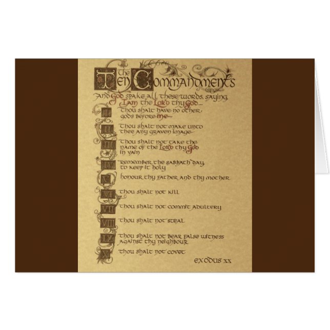 dix commandements (Devant horizontal)